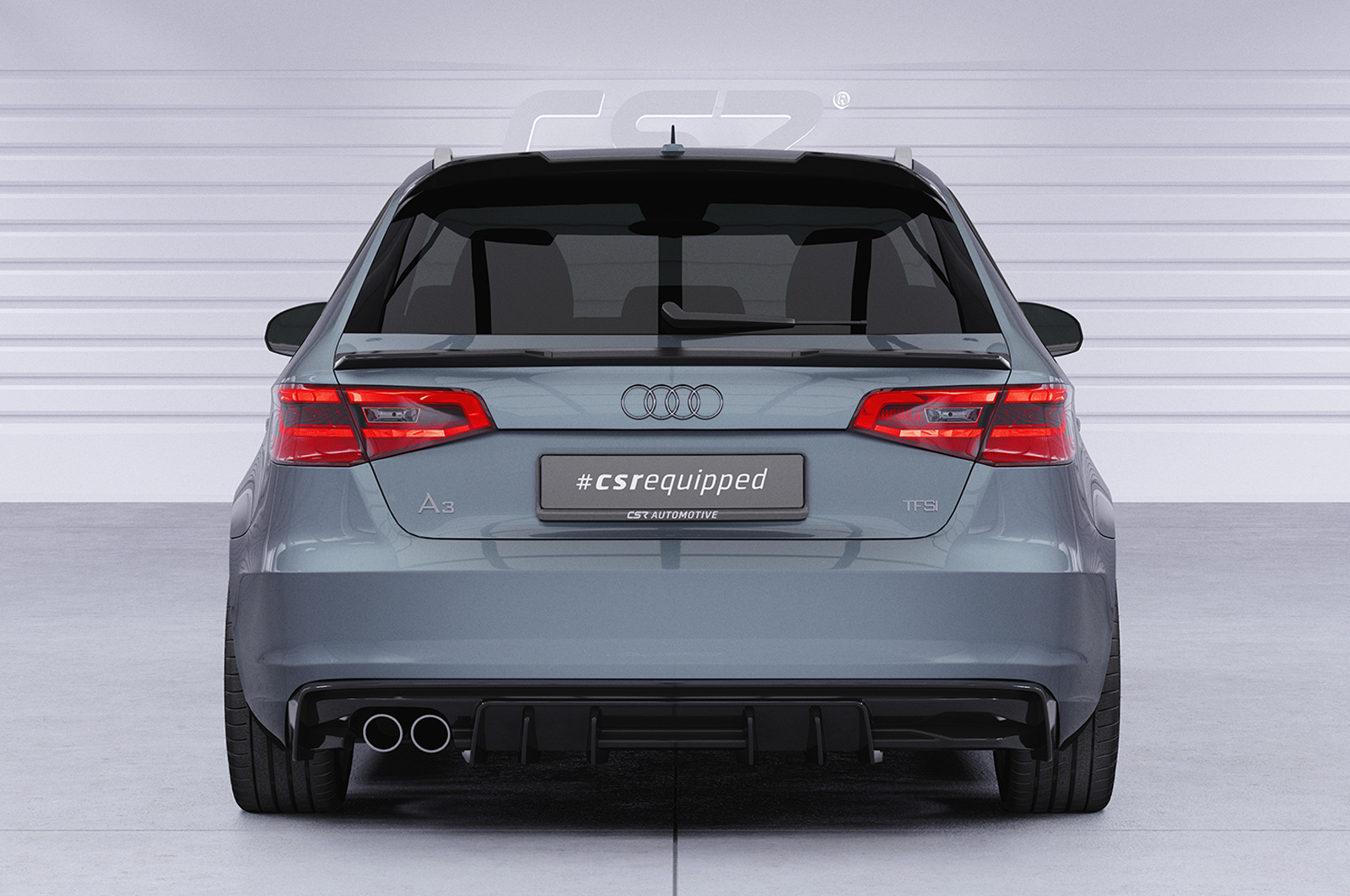 Diffuseur / Ajout de parechoc arrière pour Audi A3 8V sauf cabriolet et berline (2012-2016) - Fabriqué en ABS (6 finitions au choix)