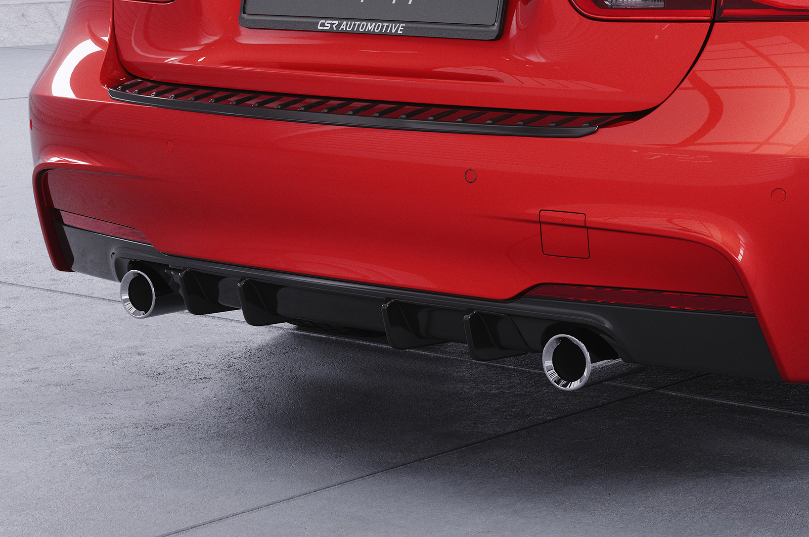 Diffuseur / Ajout de parechoc arrière pour BMW Série 3 F30 berline avec Pack M (2011-2019) - Fabriqué en ABS (6 finitions au choix)