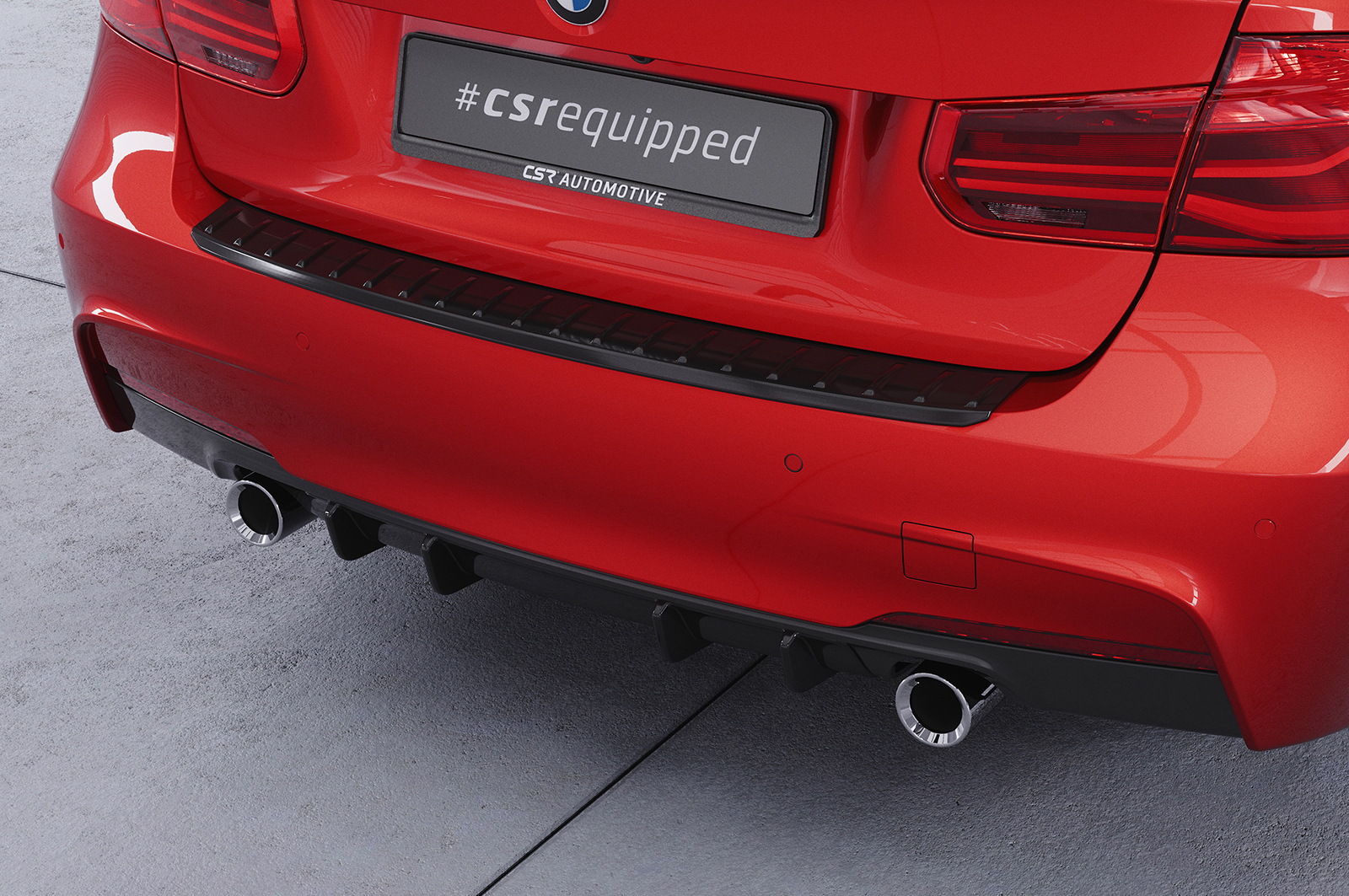 Diffuseur / Ajout de parechoc arrière pour BMW Série 3 F30 berline avec Pack M (2011-2019) - Fabriqué en ABS (6 finitions au choix)
