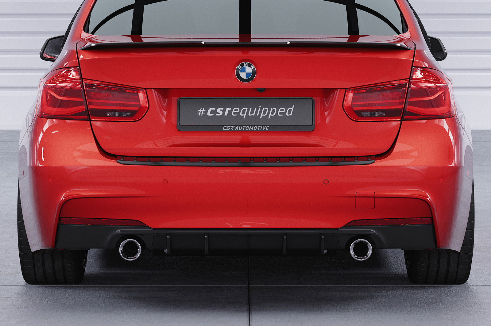 Diffuseur / Ajout de parechoc arrière pour BMW Série 3 F30 berline avec Pack M (2011-2019) - Fabriqué en ABS (6 finitions au choix)
