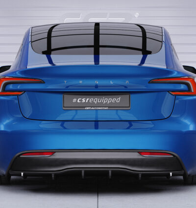 Diffuseur / Ajout de parechoc arrière pour Tesla Model 3 toutes carrosseries (facelift) (depuis 09/2023) - Fabriqué en ABS (6 finitions au choix)
