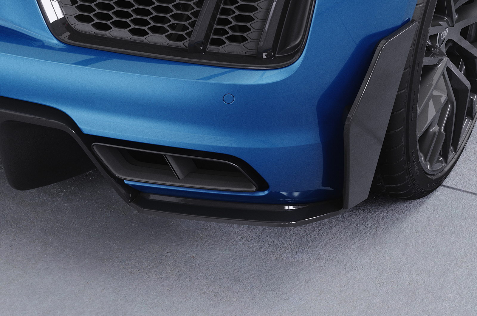 Diffuseur / Ajout de parechoc arrière pour Audi R8 (Typ 4S) coupé et Spyder (préfacelift) (05/2015-03/2019) - Fabriqué en ABS (6 finitions au choix)