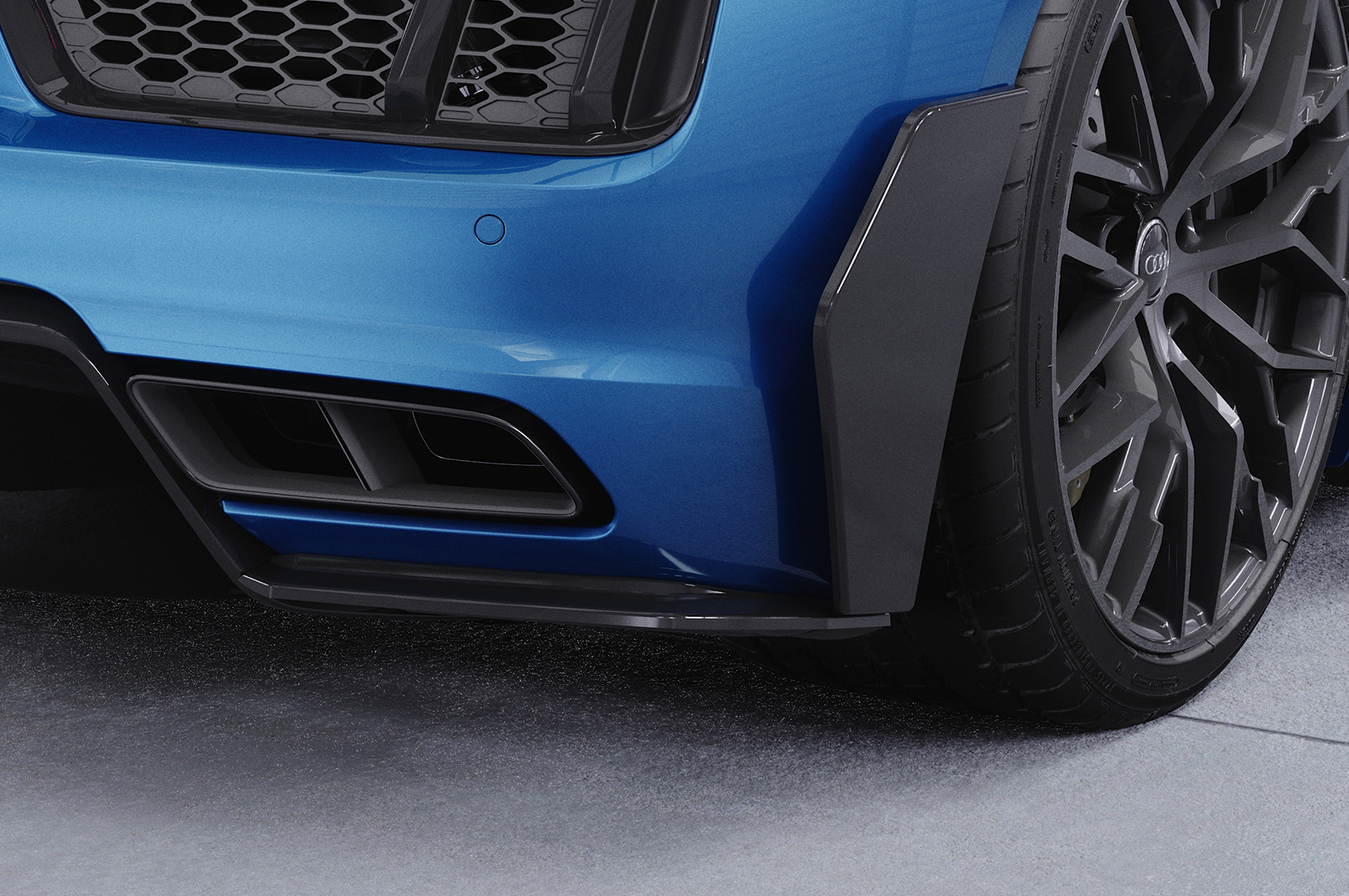 Diffuseur / Ajout de parechoc arrière pour Audi R8 (Typ 4S) coupé et Spyder (préfacelift) (05/2015-03/2019) - Fabriqué en ABS (6 finitions au choix)