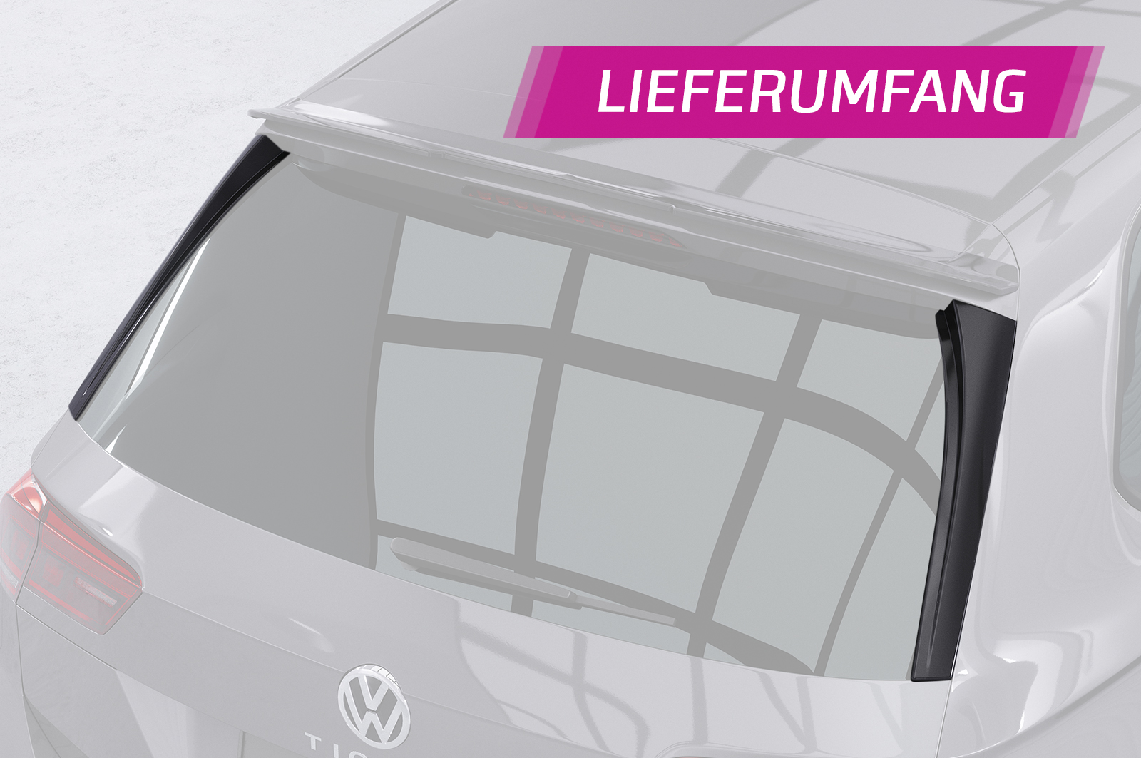 Becquet / Extension CAP pour VW Tiguan 2 (Typ AD1) Allspace (depuis 2017) - Fabriqué en ABS (6 finitions au choix)