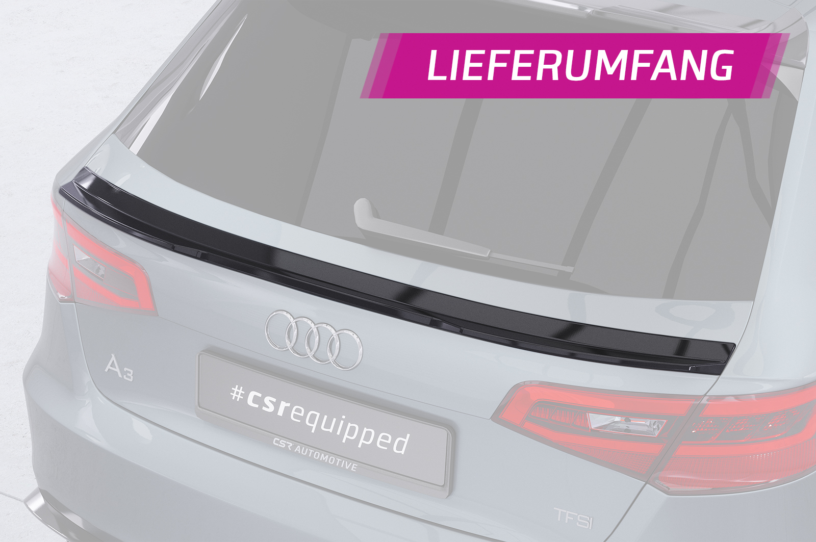 Becquet / Extension CAP pour Audi A3 8V 3 et 5 portes (2012-2020) - Fabriqué en ABS (6 finitions au choix)
