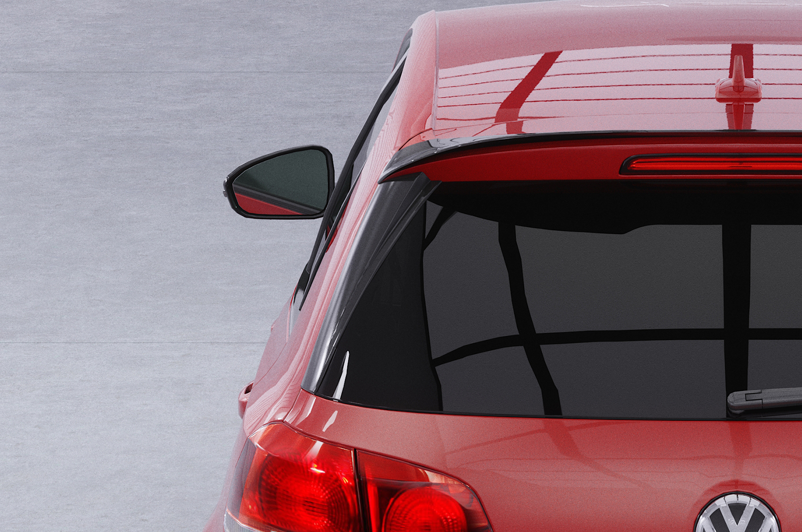 Becquet / Extension CAP pour VW Golf 6 (Typ 1K) hatchback (finition de base) (2008-2012) - Fabriqué en ABS (6 finitions au choix)