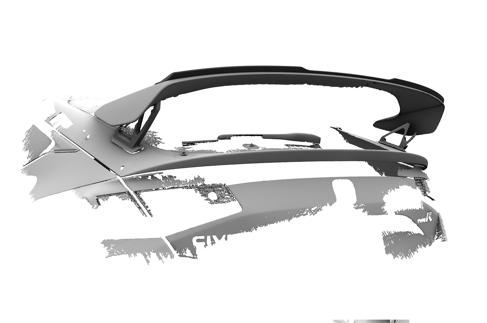 Becquet / Extension CAP pour Honda Civic Type R FL5 toutes carrosseries (depuis 2023) - Fabriqué en ABS (6 finitions au choix)