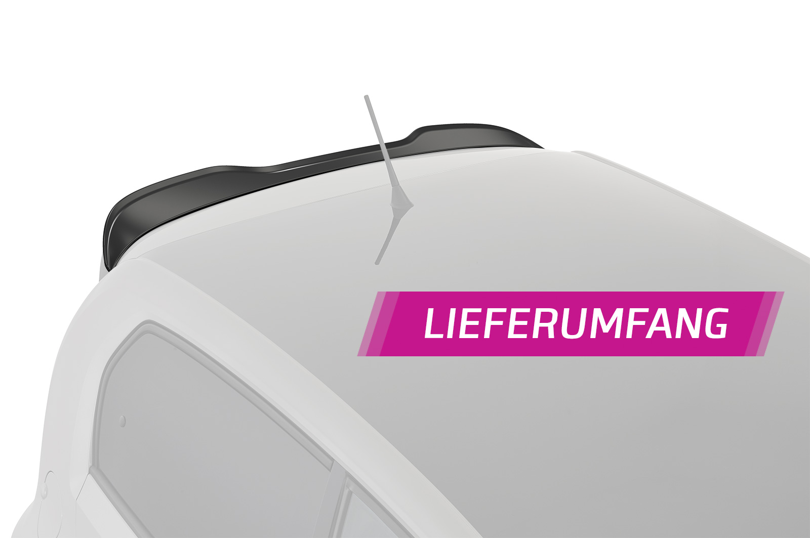 Becquet / Extension CAP pour VW up! GTI (depuis 01/2018) - Fabriqué en ABS (6 finitions au choix)