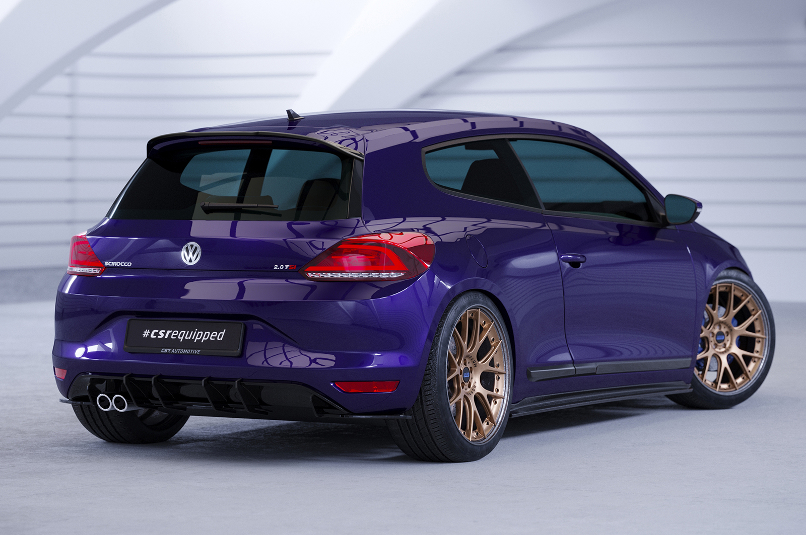 Becquet / Extension CAP pour VW Scirocco III facelift (depuis 04/2014) - Fabriqué en ABS (6 finitions au choix)
