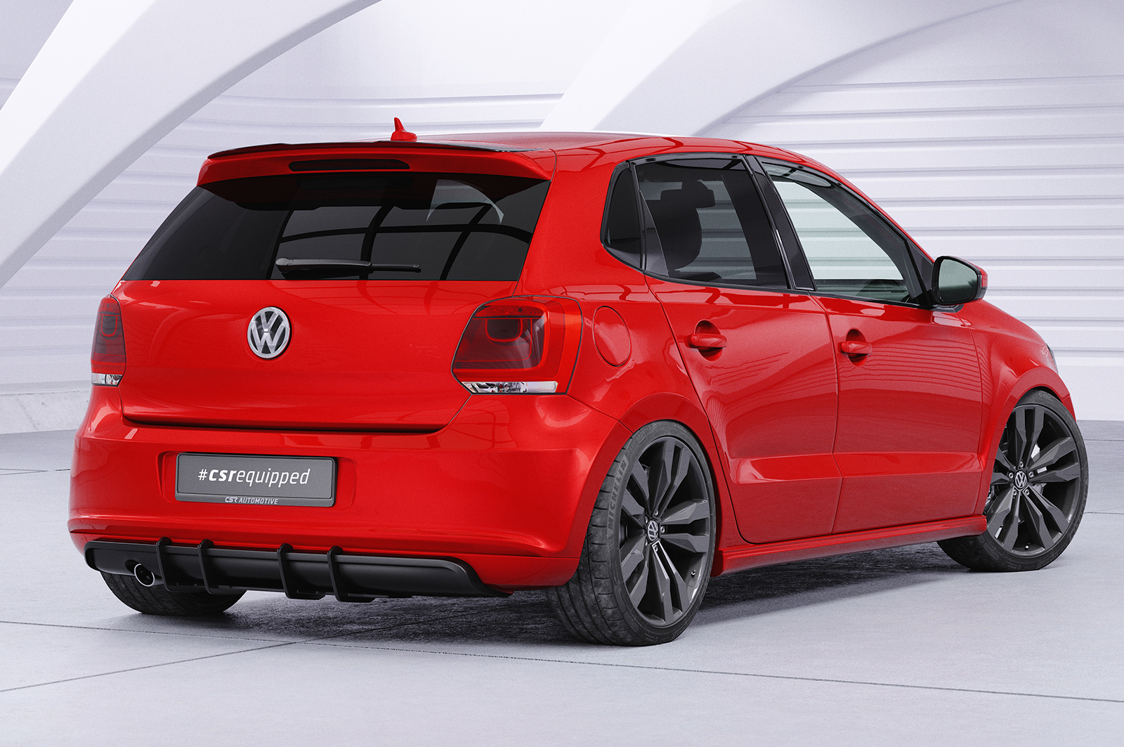 Becquet / Extension CAP pour VW Polo V (Typ 6R) GTI / R-Line (03/2009-03/2014) - Fabriqué en ABS (6 finitions au choix)