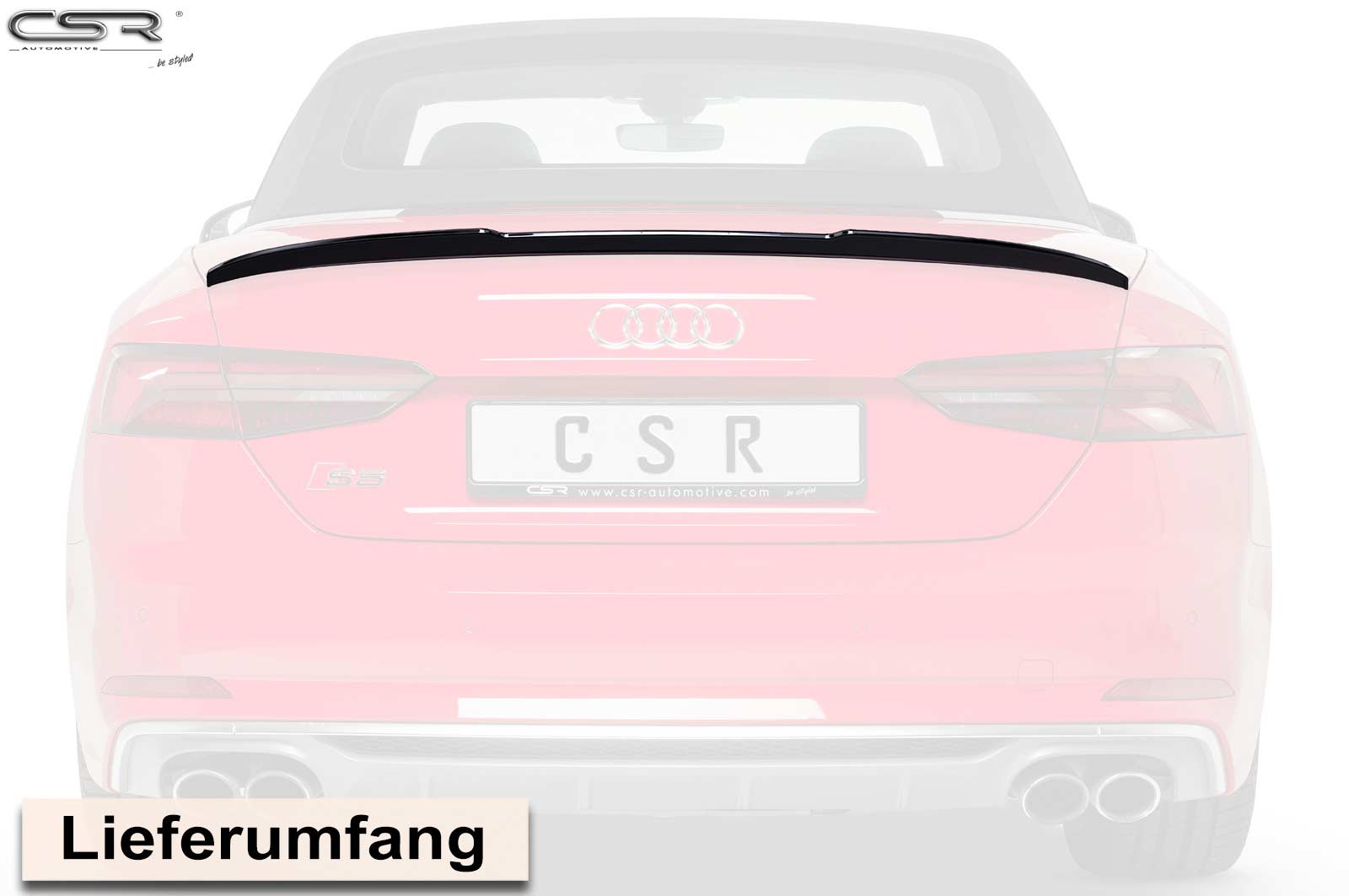 Becquet / Extension CAP pour Audi A5 F5 cabriolet (depuis 2016) - Fabriqué en ABS (6 finitions au choix)
