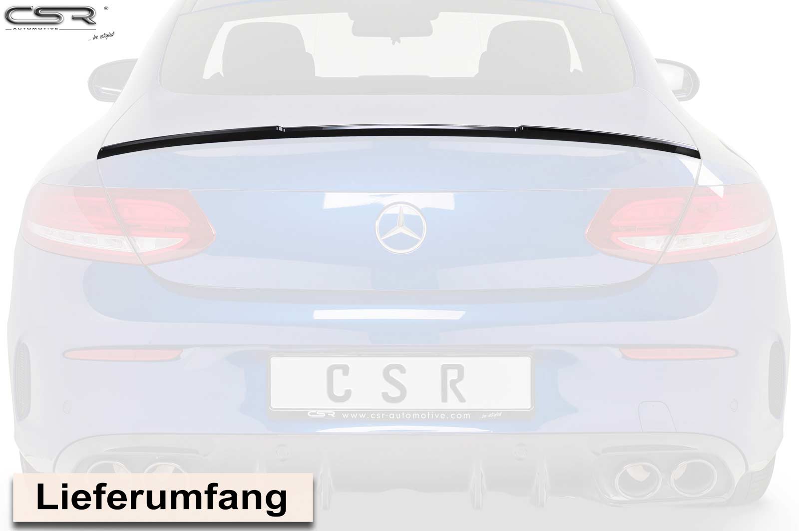 Becquet / Extension CAP pour Mercedes-Benz Classe C C205 coupé (depuis 2015) - Fabriqué en ABS (6 finitions au choix)