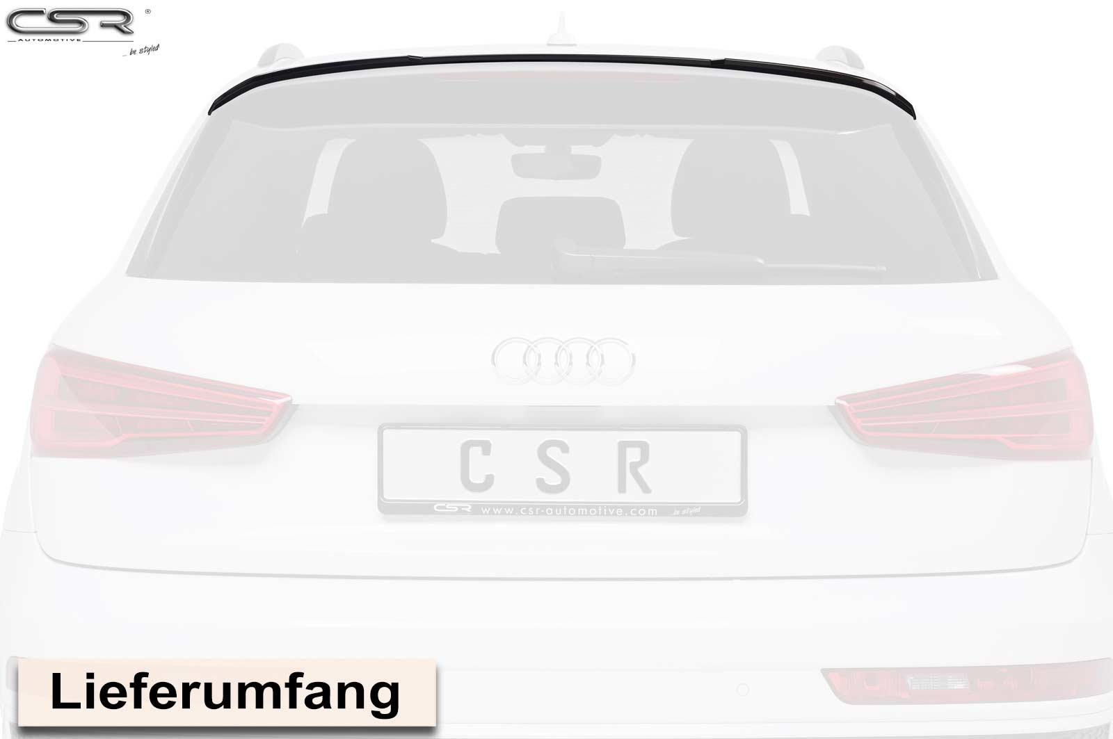 Becquet / Extension CAP pour Audi Q3 (8U) toutes carrosseries (2011-2018) - Fabriqué en ABS (6 finitions au choix)