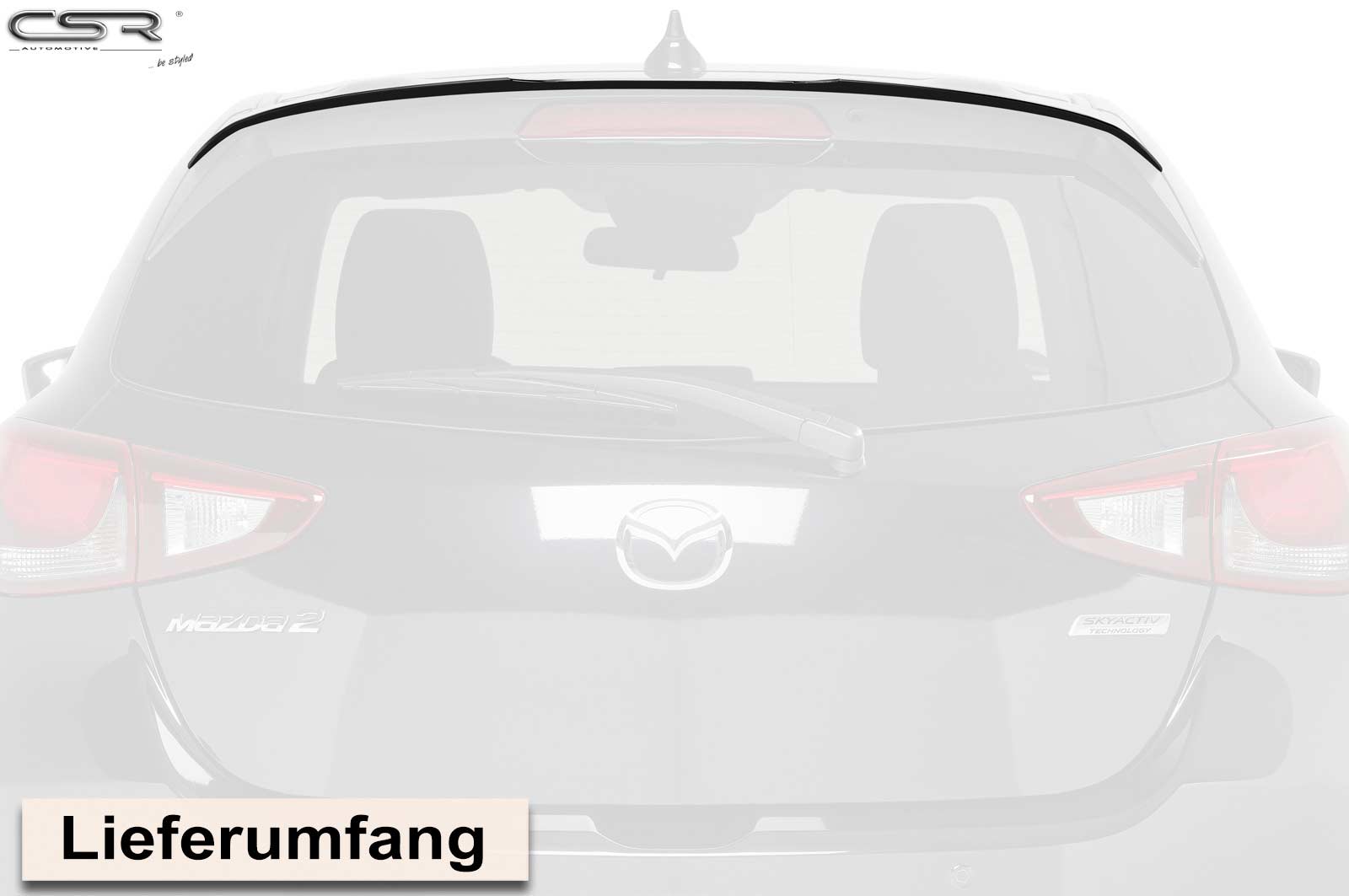 Becquet / Extension CAP pour Mazda 2 (Typ DJ) toutes carrosseries (depuis 2014) - Fabriqué en ABS (6 finitions au choix)
