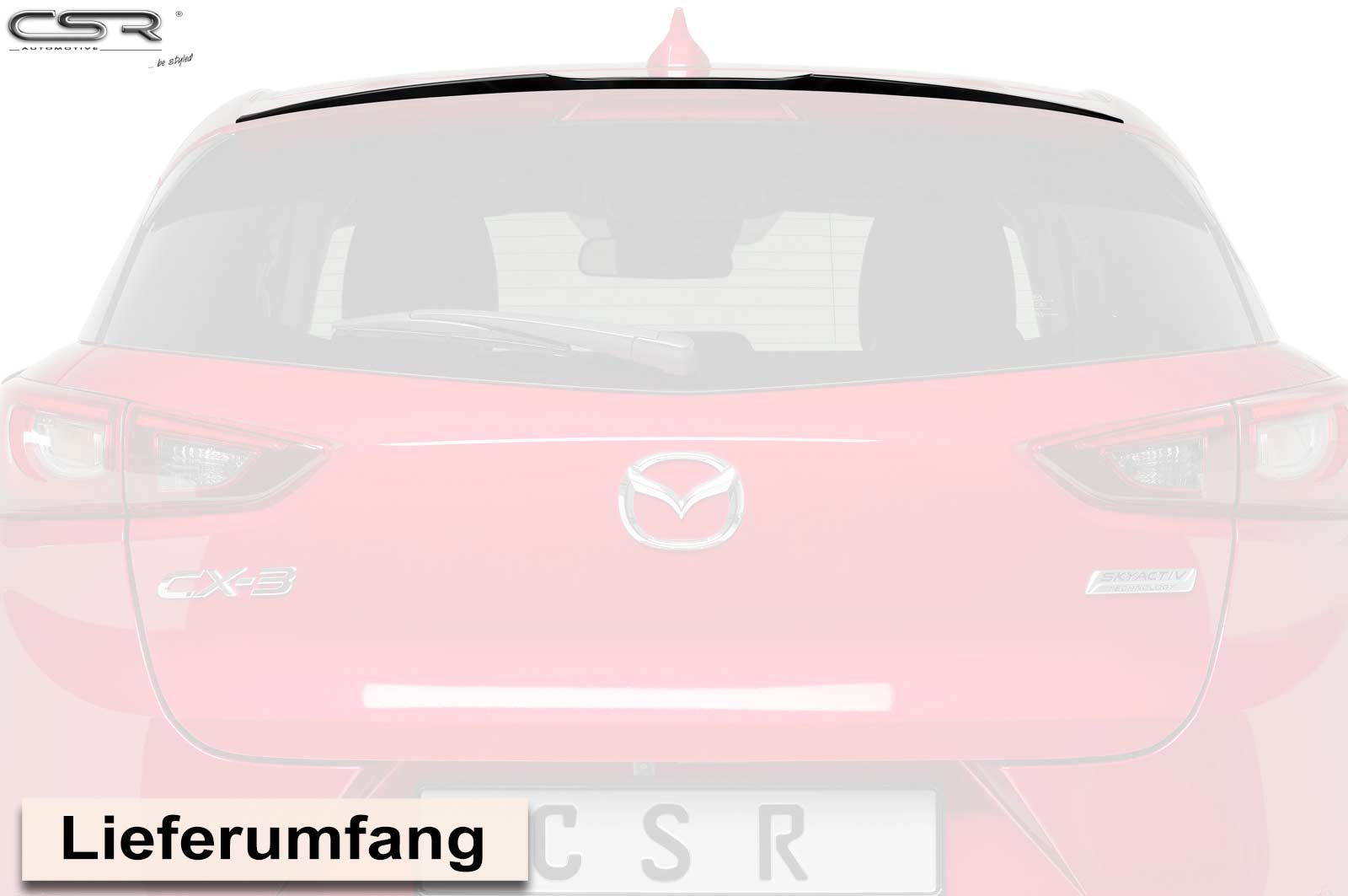 Becquet / Extension CAP pour Mazda CX-3 toutes carrosseries (depuis 2015) - Fabriqué en ABS (6 finitions au choix)
