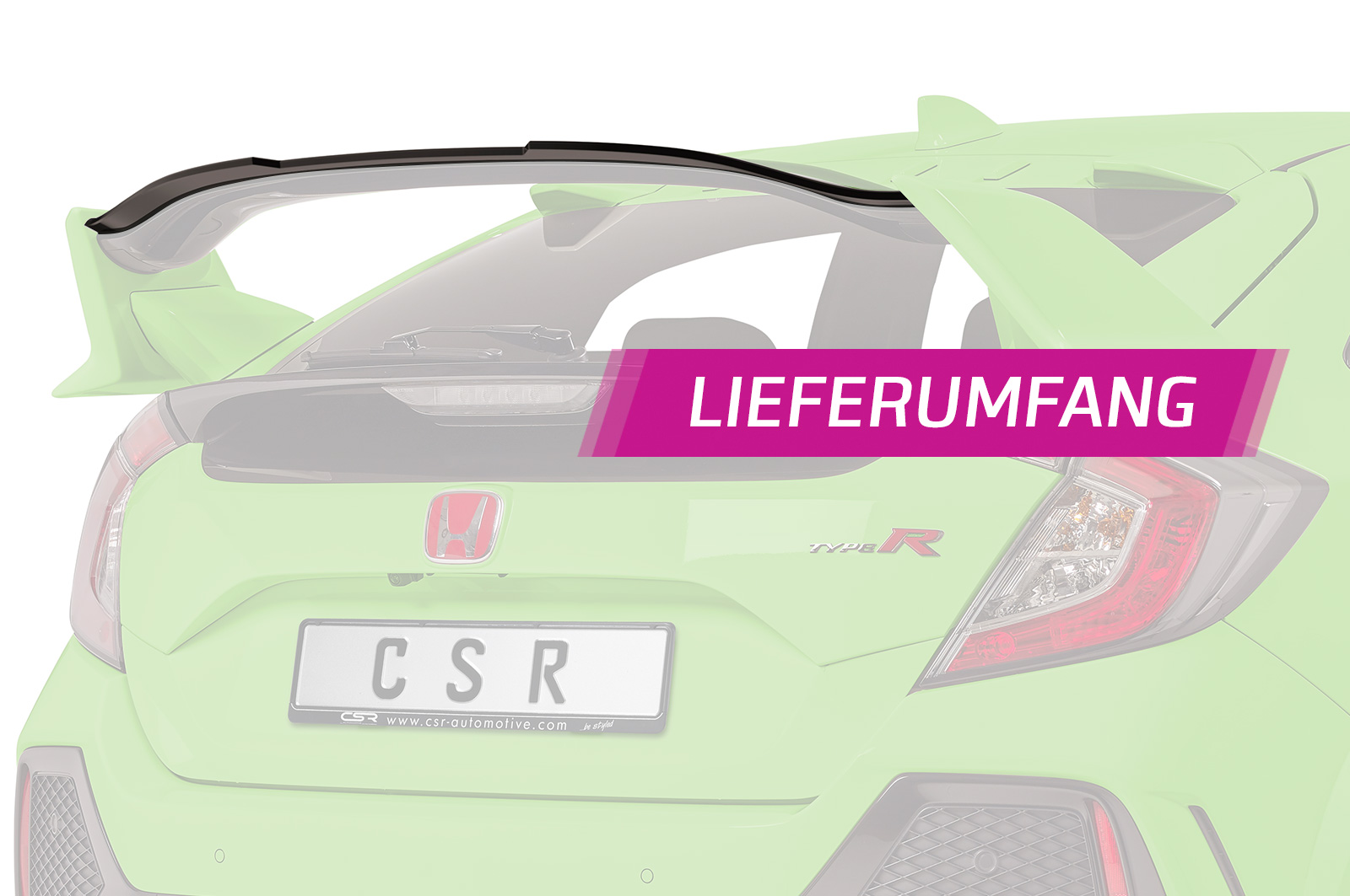 Becquet / Extension CAP pour Honda Civic Type R FK8 toutes carrosseries (depuis 2017) - Fabriqué en ABS (6 finitions au choix)