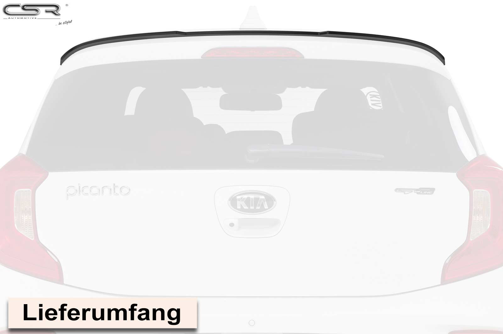 Becquet / Extension CAP pour Kia Picanto (JA) toutes carrosseries (depuis 2017) - Fabriqué en ABS (6 finitions au choix)