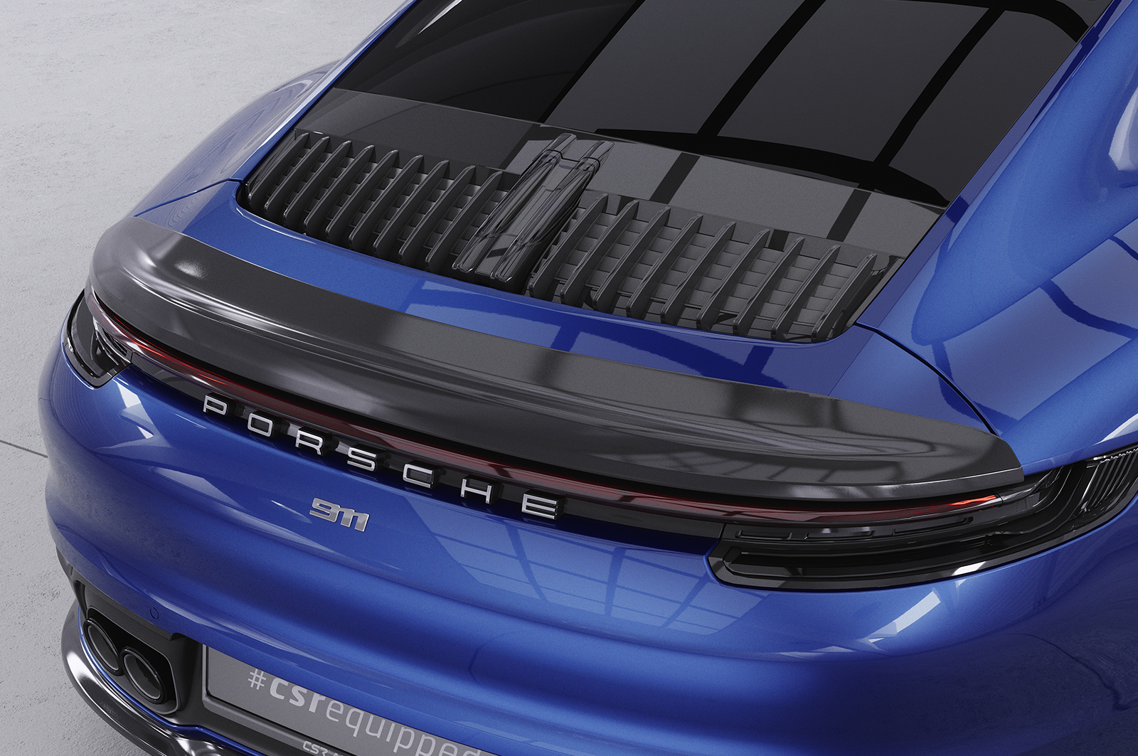 Becquet / Extension CAP pour Porsche 911 / 992 Carrera / Carrera 4 / Carrera S / Carrera 4S (depuis 2019) - Fabriqué en ABS (6 finitions au choix)