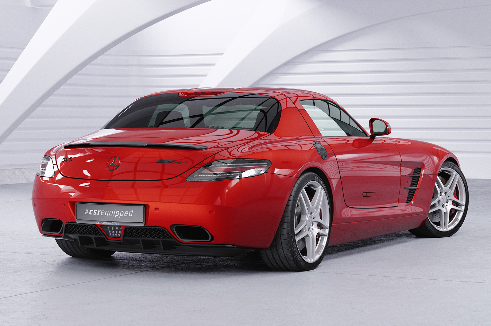 Becquet / Extension CAP pour Mercedes-Benz SLS AMG (C197 / R197) coupé / Roadster (2009-06/2014) - Fabriqué en ABS (6 finitions au choix)