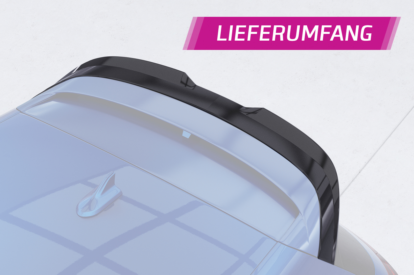Becquet / Extension CAP pour VW Golf 8 (Typ CD) GTI Clubsport / GTI Clubsport 45 / R avec aileron Clubsport (depuis 2020) - Fabriqué en ABS (6 finitions au choix)