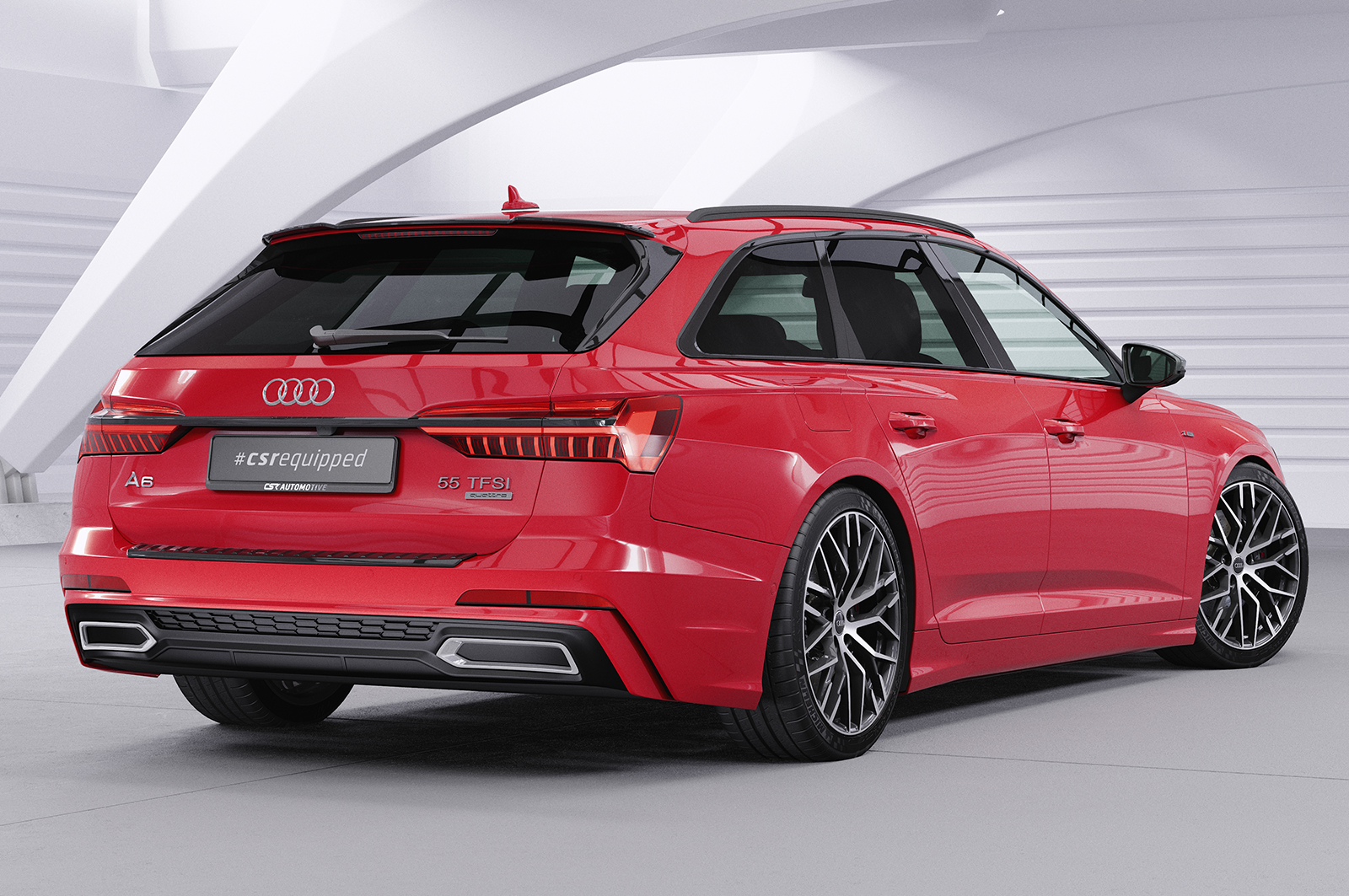 Becquet / Extension CAP pour Audi A6 / S6 C8 Typ (4K / F2) Avant (depuis 2018) - Fabriqué en ABS (6 finitions au choix)