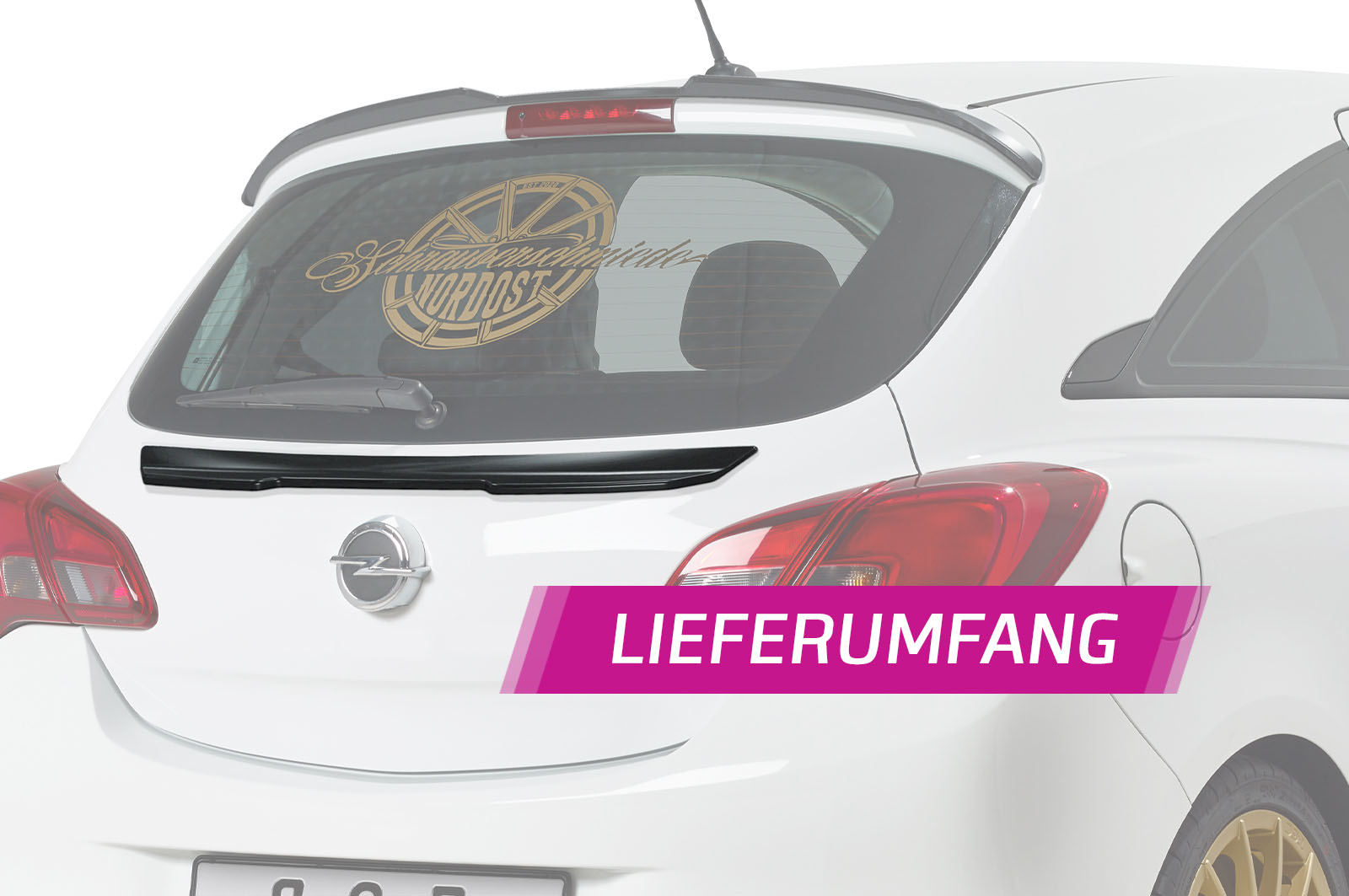Becquet / Extension CAP pour Opel Corsa E 3 portes (2014-2019) - Fabriqué en ABS (6 finitions au choix)