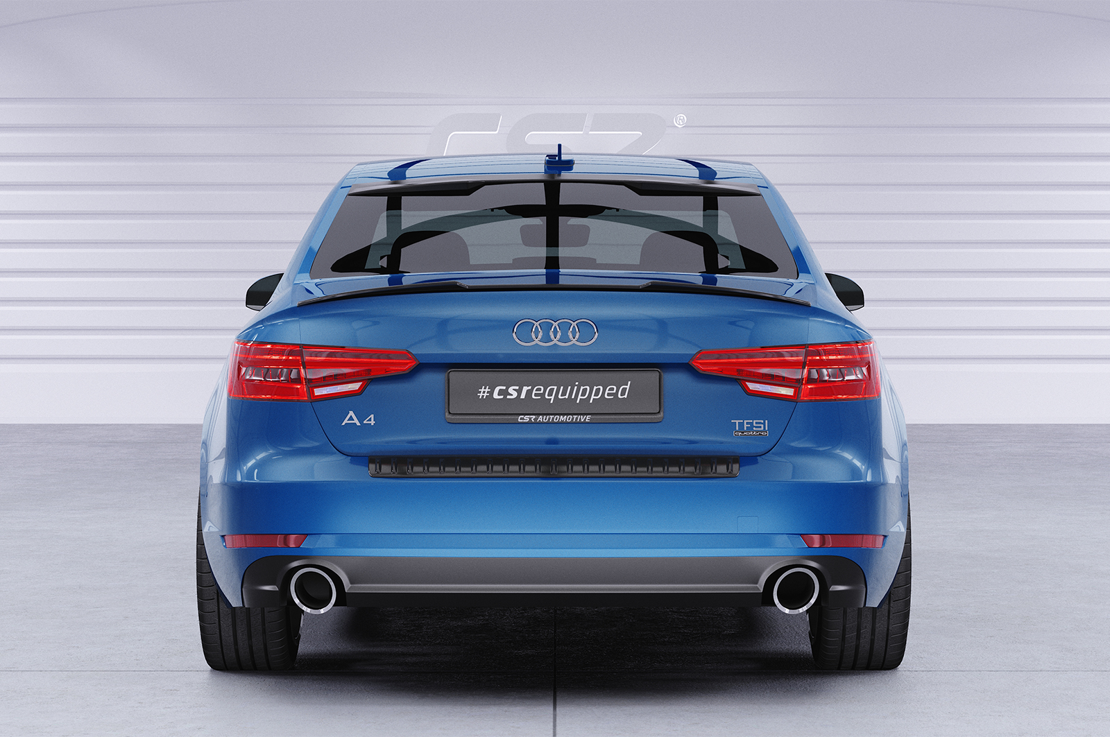 Becquet / Extension CAP pour Audi A4 B9 (Typ 8W) berline (depuis 2015) - Fabriqué en ABS (6 finitions au choix)