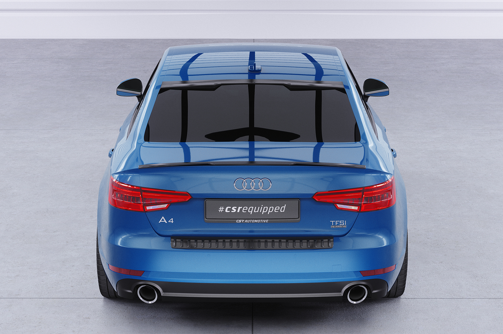 Becquet / Extension CAP pour Audi A4 B9 (Typ 8W) berline (depuis 2015) - Fabriqué en ABS (6 finitions au choix)