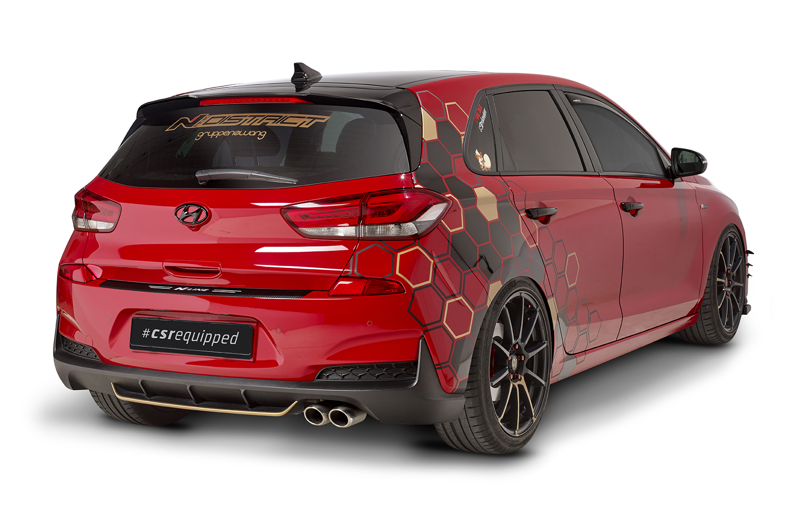 Becquet / Extension CAP pour Hyundai I30 PD hatchback (auch N-Line) (depuis 2017) - Fabriqué en ABS (6 finitions au choix)