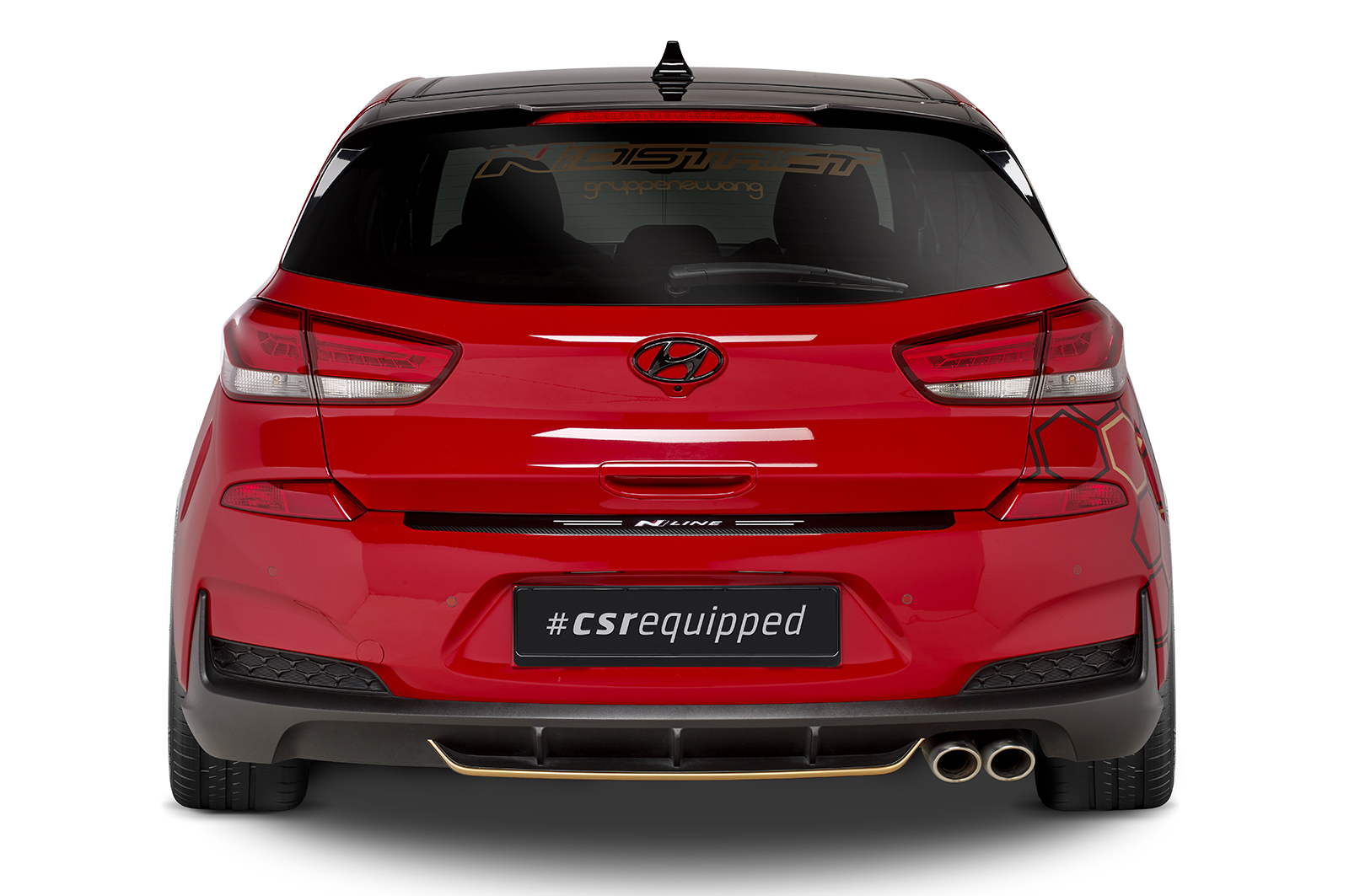 Becquet / Extension CAP pour Hyundai I30 PD hatchback (auch N-Line) (depuis 2017) - Fabriqué en ABS (6 finitions au choix)