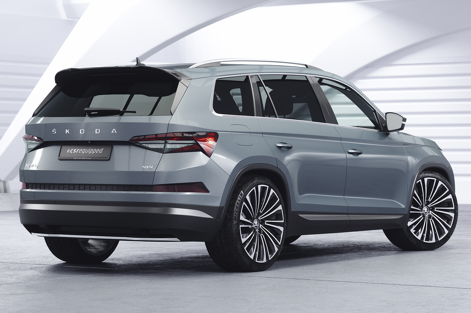 Becquet / Extension CAP pour Skoda Kodiaq toutes carrosseries (facelift) (2021-2024) - Fabriqué en ABS (6 finitions au choix)
