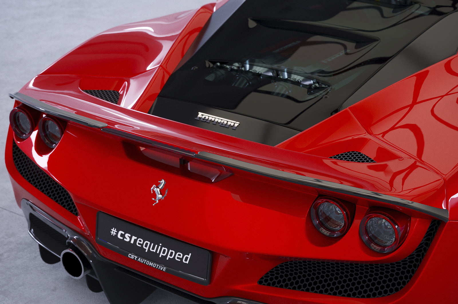 Becquet / Extension CAP pour Ferrari F8 Tributo / Spider (depuis 2019) - Fabriqué en ABS (6 finitions au choix)