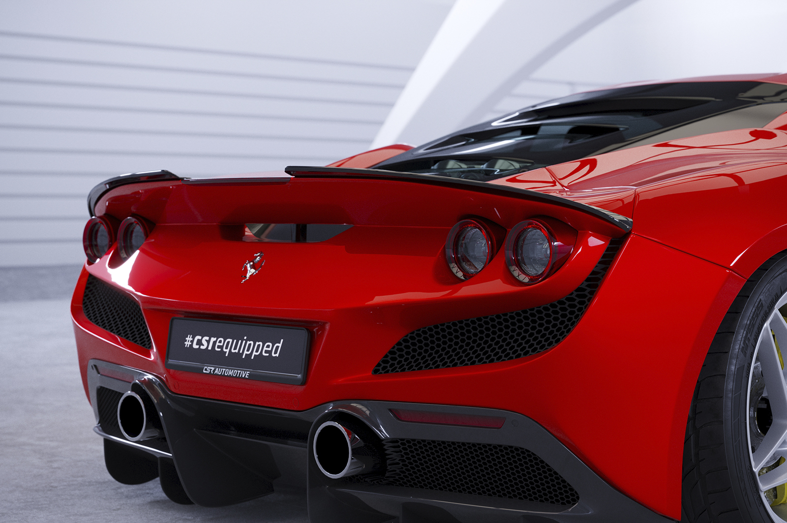 Becquet / Extension CAP pour Ferrari F8 Tributo / Spider (depuis 2019) - Fabriqué en ABS (6 finitions au choix)