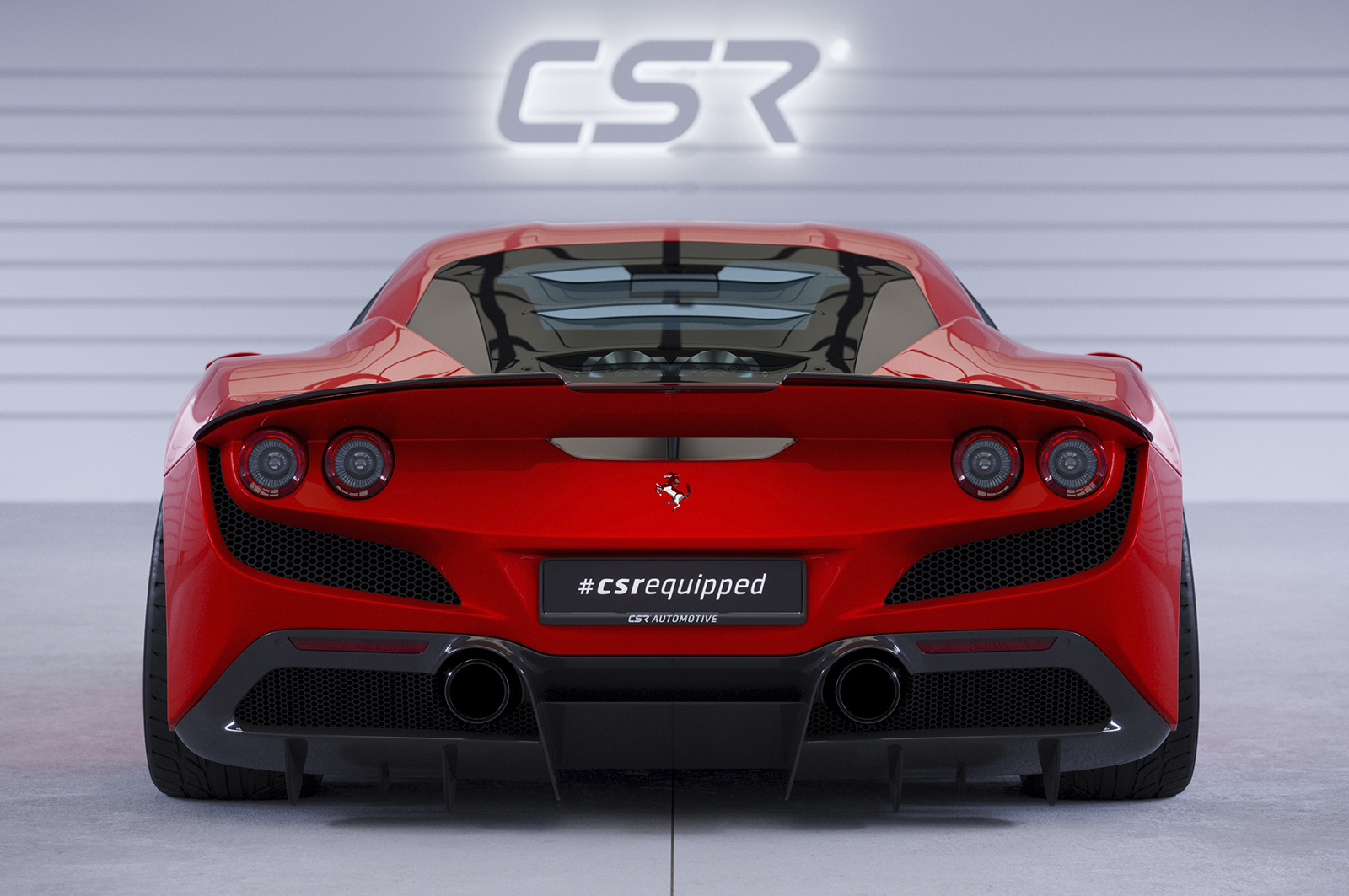 Becquet / Extension CAP pour Ferrari F8 Tributo / Spider (depuis 2019) - Fabriqué en ABS (6 finitions au choix)