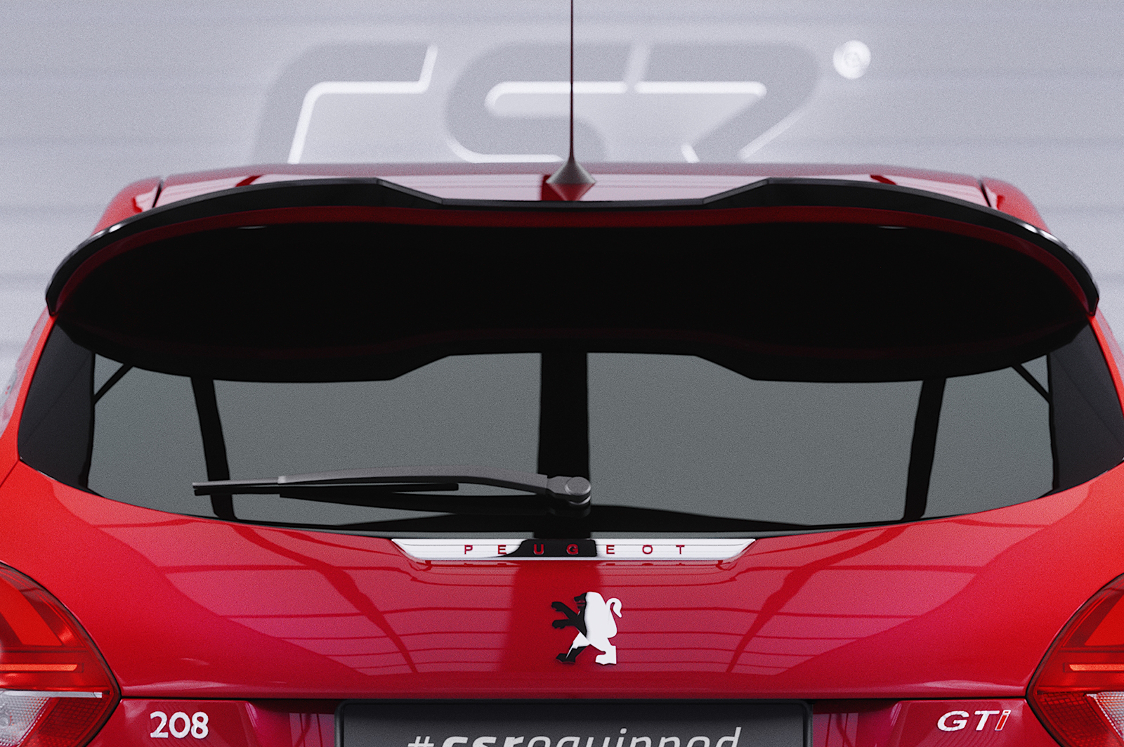 Becquet / Extension CAP pour Peugeot 208 GTi (03/2013-04/2018) - Fabriqué en ABS (6 finitions au choix)