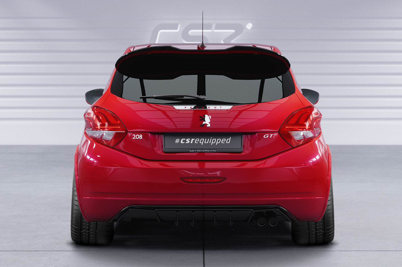 Becquet / Extension CAP pour Peugeot 208 GTi (03/2013-04/2018) - Fabriqué en ABS (6 finitions au choix)