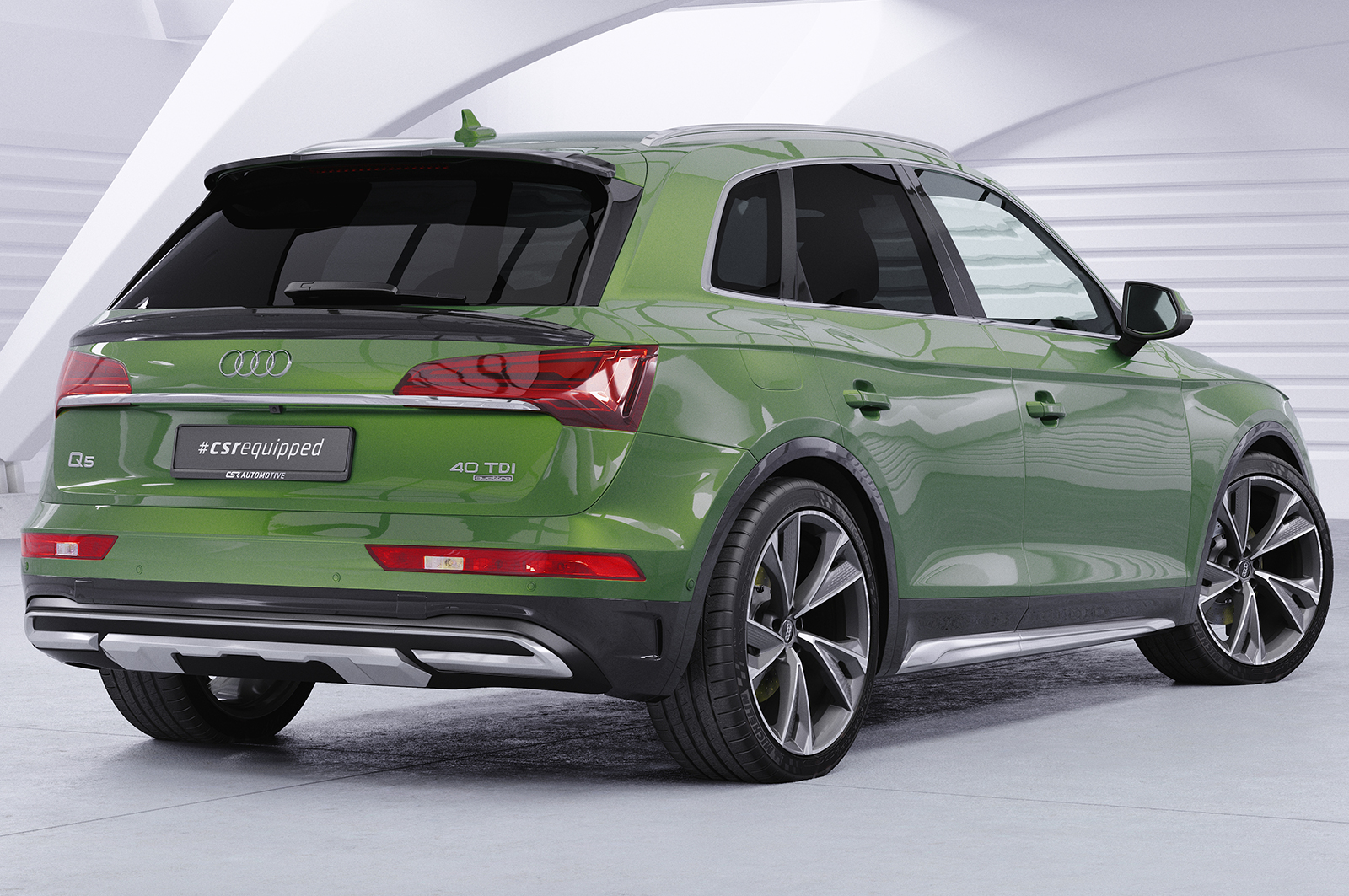 Becquet / Extension CAP pour Audi Q5 (FY) toutes carrosseries (depuis 2017) - Fabriqué en ABS (6 finitions au choix)