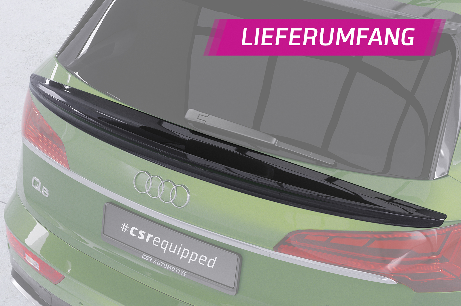 Becquet / Extension CAP pour Audi Q5 (FY) toutes carrosseries (depuis 2017) - Fabriqué en ABS (6 finitions au choix)