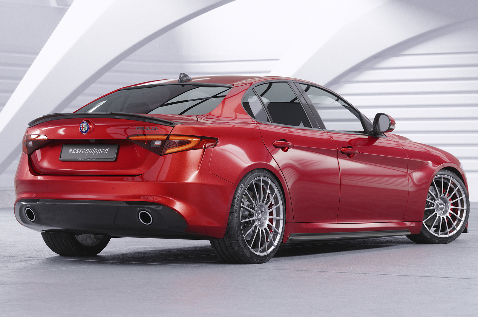 Cache de lunette arrière pour Alfa Romeo Giulia (Typ 952) toutes carrosseries (depuis 2016) - Fabriqué en ABS (6 finitions au choix)