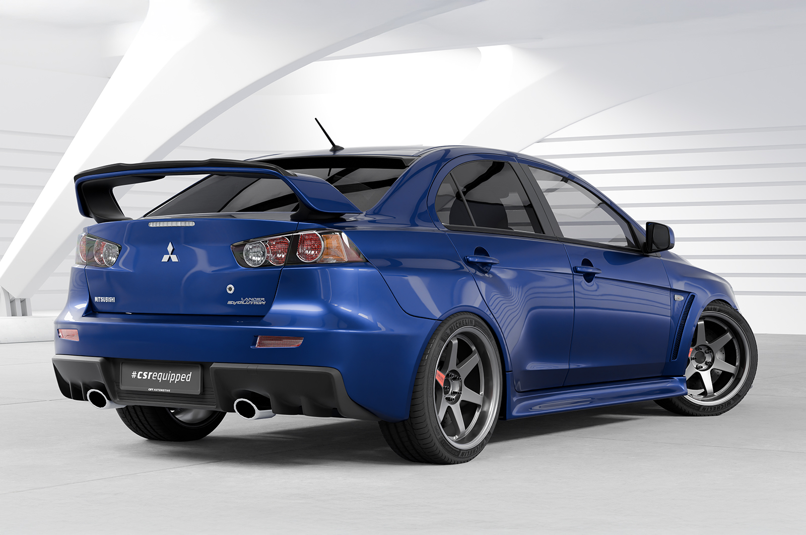 Cache de lunette arrière pour Mitsubishi Lancer (CY0) berline (2007-2017) - Fabriqué en ABS (6 finitions au choix)