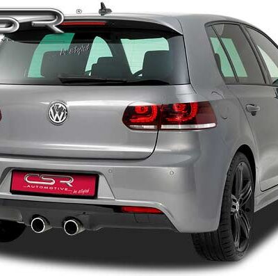 Paupières de phares arrières (la paire) pour VW Golf 6 (2008-2012) - Fabriqué en ABS glossy (Noir brillant)