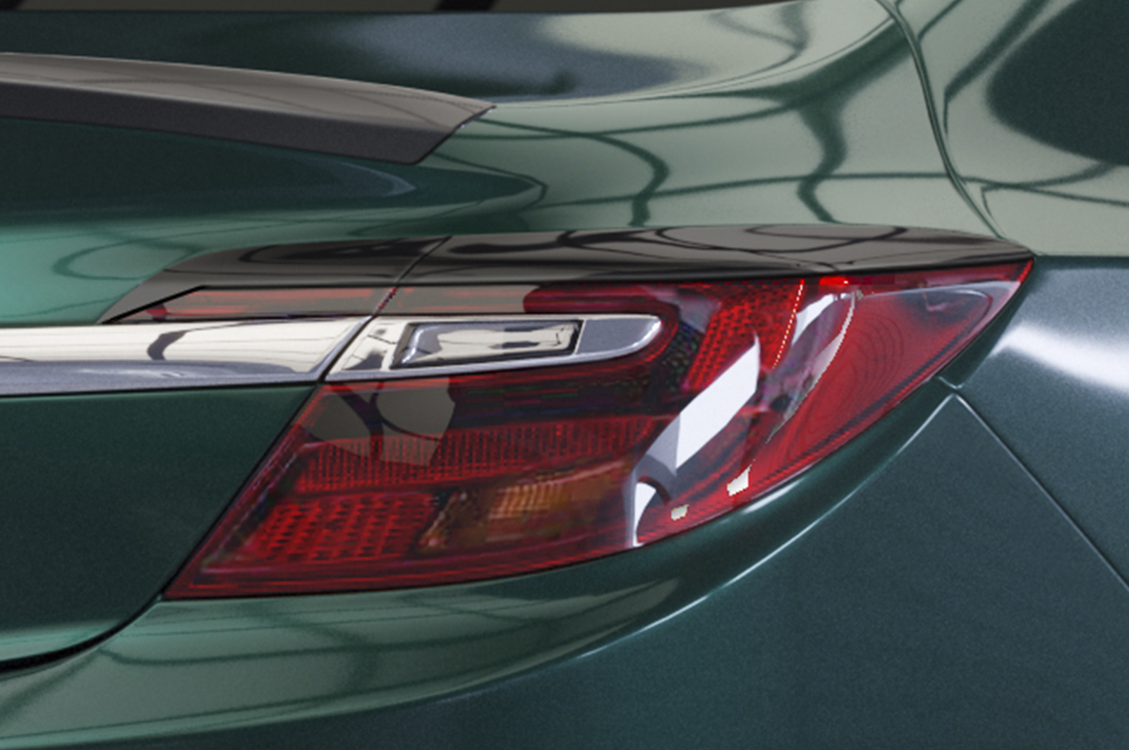 Paupières de phares arrières (la paire) pour Opel Insignia A 4 portes (6/2013-2017) - Fabriqué en ABS glossy (Noir brillant)
