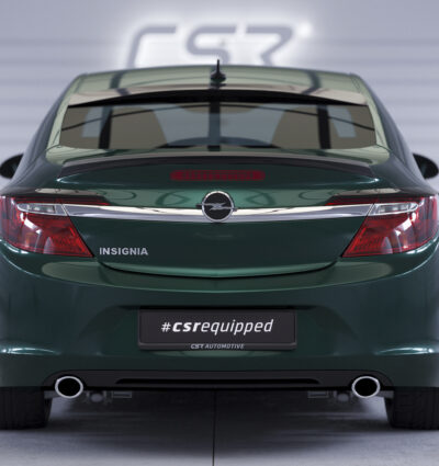 Paupières de phares arrières (la paire) pour Opel Insignia A 4 portes (6/2013-2017) - Fabriqué en ABS glossy (Noir brillant)