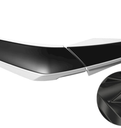 Paupières de phares arrières (la paire) pour Ford Focus MK4 hatchback (depuis 09/2018) - Fabriqué en ABS glossy (Noir brillant)