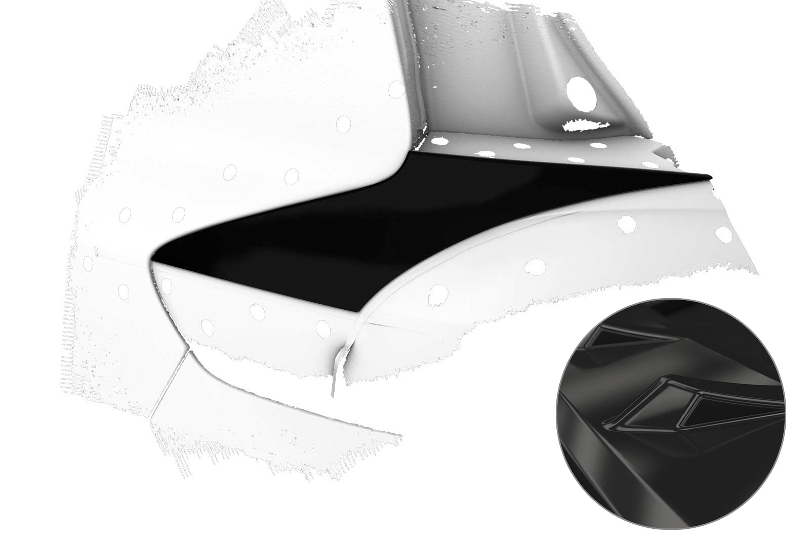 Paupières de phares arrières (la paire) pour Opel Zafira Tourer 3. Generation toutes carrosseries (2011-2019) - Fabriqué en ABS glossy (Noir brillant)