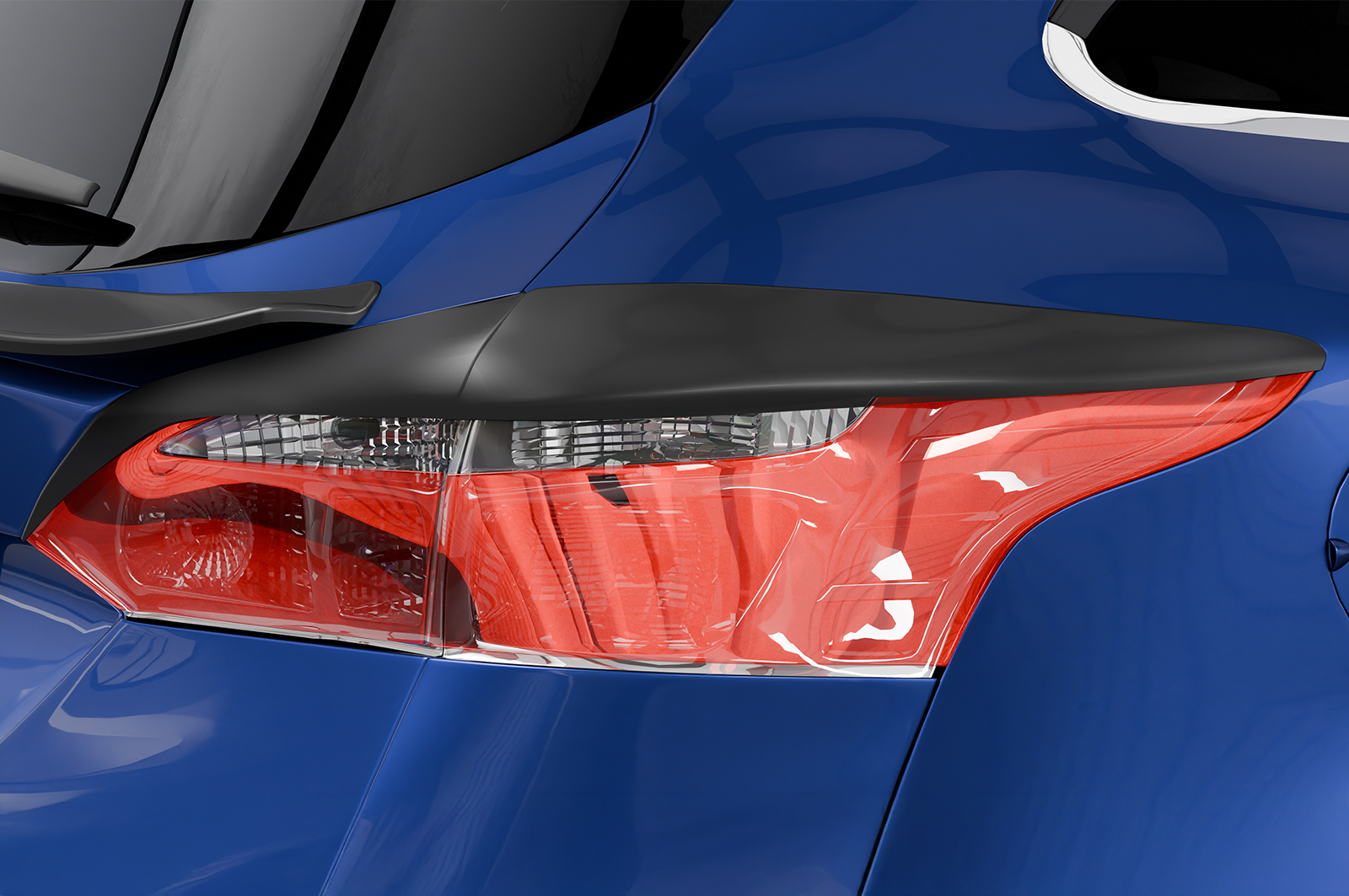 Paupières de phares arrières (la paire) pour Ford Focus MK3 Facelift break (2014-2018) - Fabriqué en ABS glossy (Noir brillant)