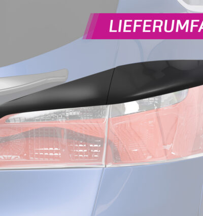 Paupières de phares arrières (la paire) pour Ford Focus MK3 Facelift break (2014-2018) - Fabriqué en ABS glossy (Noir brillant)