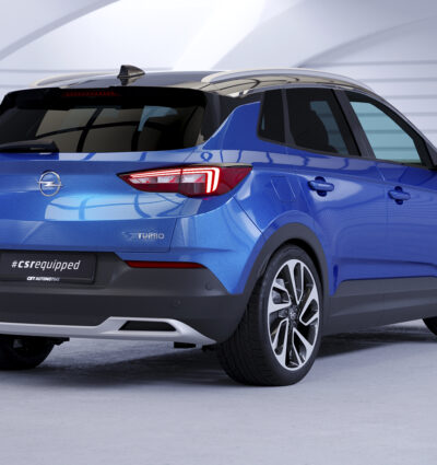 Paupières de phares arrières (la paire) pour Opel Grandland X (depuis 10/2017) - Fabriqué en ABS glossy (Noir brillant)