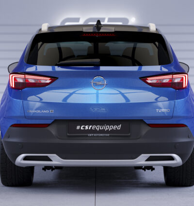 Paupières de phares arrières (la paire) pour Opel Grandland X (depuis 10/2017) - Fabriqué en ABS glossy (Noir brillant)