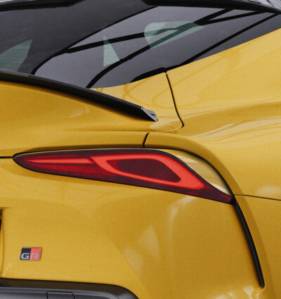 Paupières de phares arrières (la paire) pour Toyota GR Supra (A90) toutes carrosseries (depuis 2019) - Fabriqué en ABS glossy (Noir brillant)